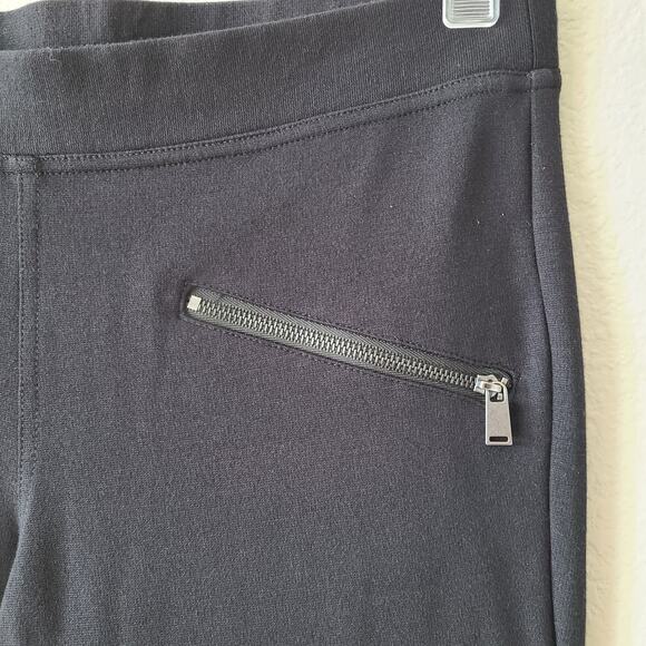 Biker Motorcycle Moto Pull On‎ Women Pant Small Black Skinny 29 x 28.5 Stretch - Picture 3 of 9